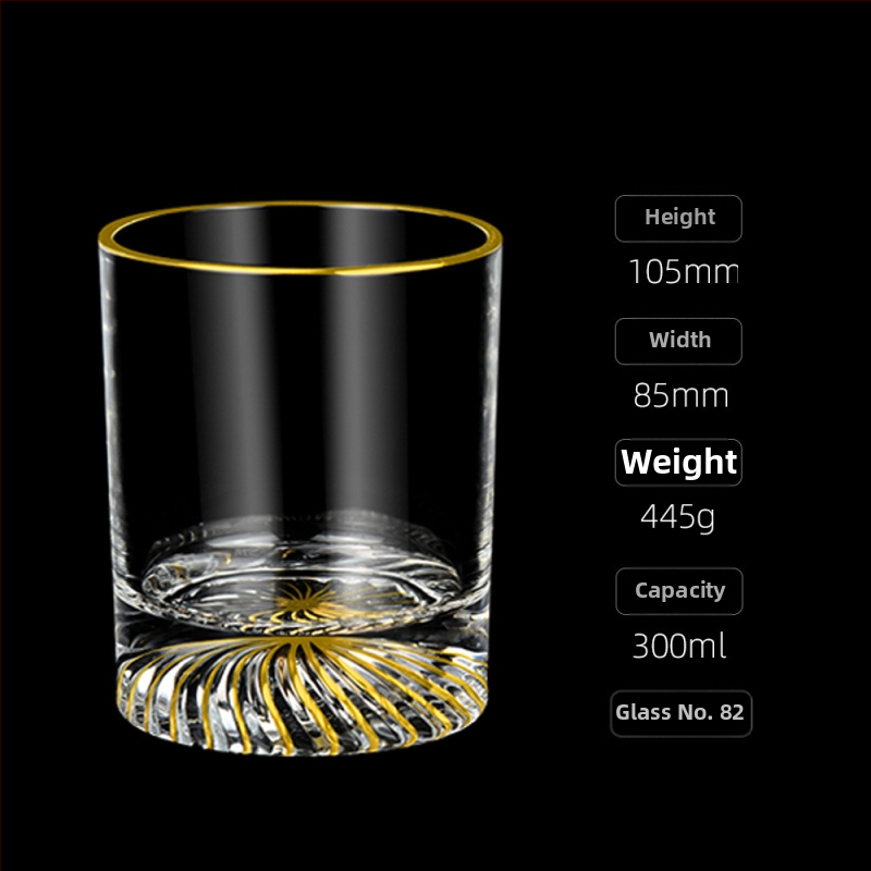 Luksuzna zlatno oslikana čaša za viski u europskom stilu, kućna čaša za vino, ručno izrađena kristalna čaša, čaša za vino, čaša za pivo