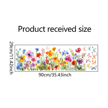 Akvarelės gėlės drugelis namams stiklo lango fonas siena dekoratyviniai sienų lipdukai lipni didmeninė prekyba užsienio prekyba