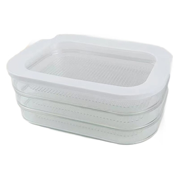 Šaldytuvo laikymo dėžė, šaldiklio laikymo sandari dėžė, permatoma buitinės virtuvės mėsos ir šoninės laikymo dėžė