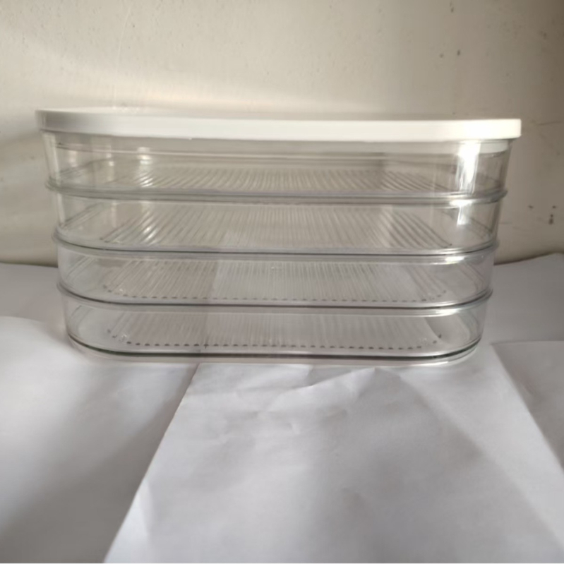 Šaldytuvo laikymo dėžė, šaldiklio laikymo sandari dėžė, permatoma buitinės virtuvės mėsos ir šoninės laikymo dėžė