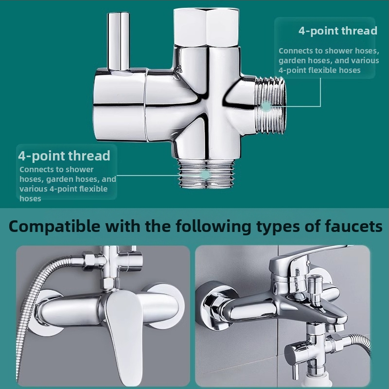 Vodovodný konektor One-to-Two, kuchynské umývadlo, práčka, prívod vody, port na pripojenie potrubia, rozdeľovač vody, môžu používať tisíce kvetov