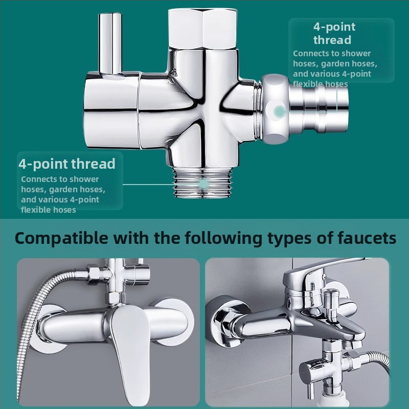 Vodovodný konektor One-to-Two, kuchynské umývadlo, práčka, prívod vody, port na pripojenie potrubia, rozdeľovač vody, môžu používať tisíce kvetov