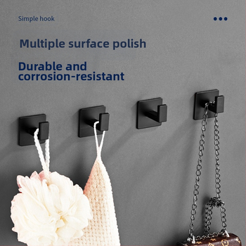 Juodas, be perforatorių, paprastas drabužių kabliukas, vonios kambario kombinuotas, vieno kabliuko, sieninis drabužių pakabukas, paltų kabliukas, rankšluosčių kabliukas
