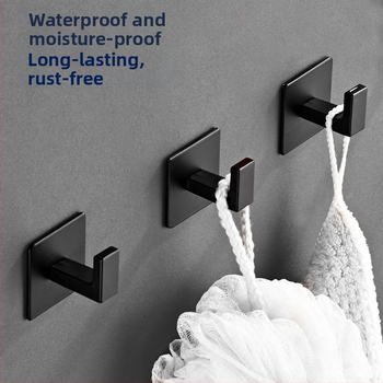 Juodas, be perforatorių, paprastas drabužių kabliukas, vonios kambario kombinuotas, vieno kabliuko, sieninis drabužių pakabukas, paltų kabliukas, rankšluosčių kabliukas