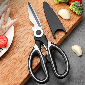 Storos virtuvės žirklės didmeninės prekybos stipriomis vištienos kaulų žirklėmis buitinėms nerūdijančio plieno pandos žirklėms didelėms žirklėms daugiafunkcinėms maisto žirklėms