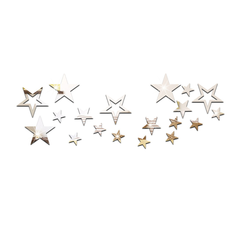 Užsienio prekyba, karšto pardavimo žvaigždės, akriliniai veidrodiniai sienų lipdukai, miegamojo, svetainės, lubų, namų dekoravimas, veidrodiniai sienų lipdukai 361048