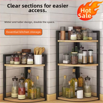 Kööginurga hoiuriiul, tööpinnale, kolmnurkne vürtsipurgi korraldaja, puurimata seinale kinnitatav nurgapõrandaalus, statiiv