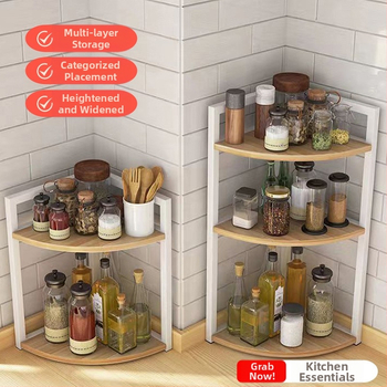 Kööginurga hoiuriiul, tööpinnale, kolmnurkne vürtsipurgi korraldaja, puurimata seinale kinnitatav nurgapõrandaalus, statiiv