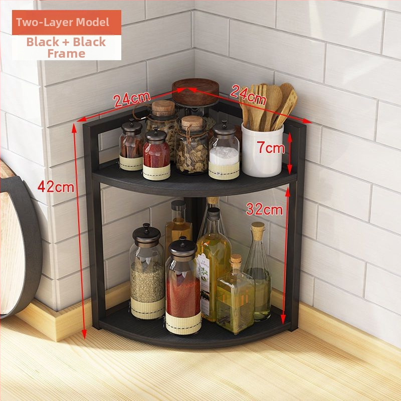 Kööginurga hoiuriiul, tööpinnale, kolmnurkne vürtsipurgi korraldaja, puurimata seinale kinnitatav nurgapõrandaalus, statiiv