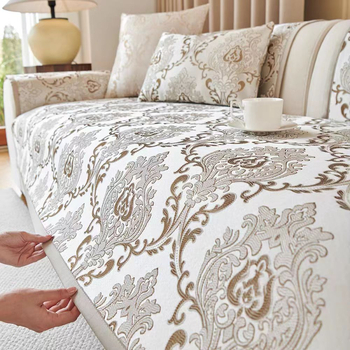 Високопрецизна възглавница за диван в европейски стил, универсална бродерия, калъф за подлакътник за диван, кърпа, модерна лека луксозна кърпа за диван