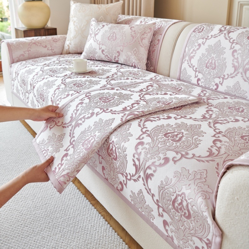 Високопрецизна възглавница за диван в европейски стил, универсална бродерия, калъф за подлакътник за диван, кърпа, модерна лека луксозна кърпа за диван