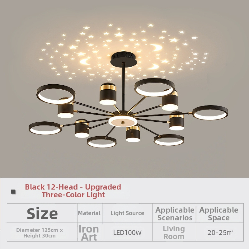 Hulgimüük elutoa lühter 2024 uus tähtkujuline söögitoa lamp moodne atmosfäär tähtkujuline luksuslik LED-lamp