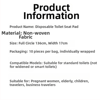 Pristatomos prekės Vienkartinė klozeto sėdynė Tualeto pagalvėlė Pristatoma gimdyvių hospitalizacija Priežiūra Švara Sveikata Kelionės