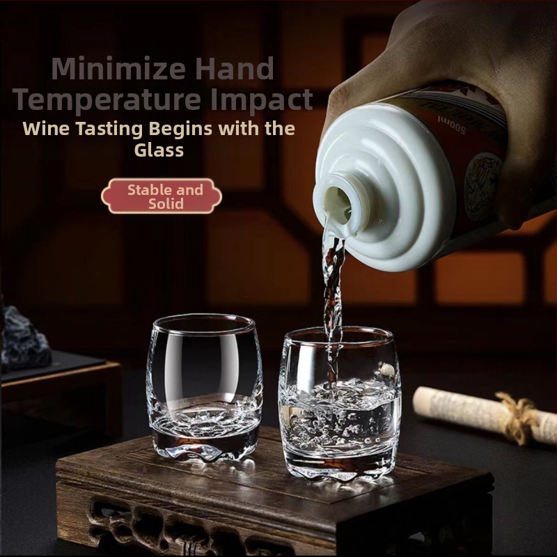 Комплект висококачествени чаши за алкохол Green Apple, търговска безоловна стъклена чаша, прозрачна, малка, креативна домашна чаша за едно и две половини спиртни напитки