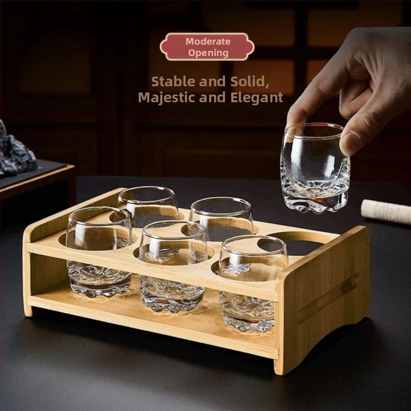 Комплект висококачествени чаши за алкохол Green Apple, търговска безоловна стъклена чаша, прозрачна, малка, креативна домашна чаша за едно и две половини спиртни напитки