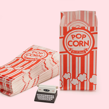 Filmi popkorni paberkott piknikupidu popkorni kott paksendatud õlikindla kattega kraftpaberist kott toidupakendikott