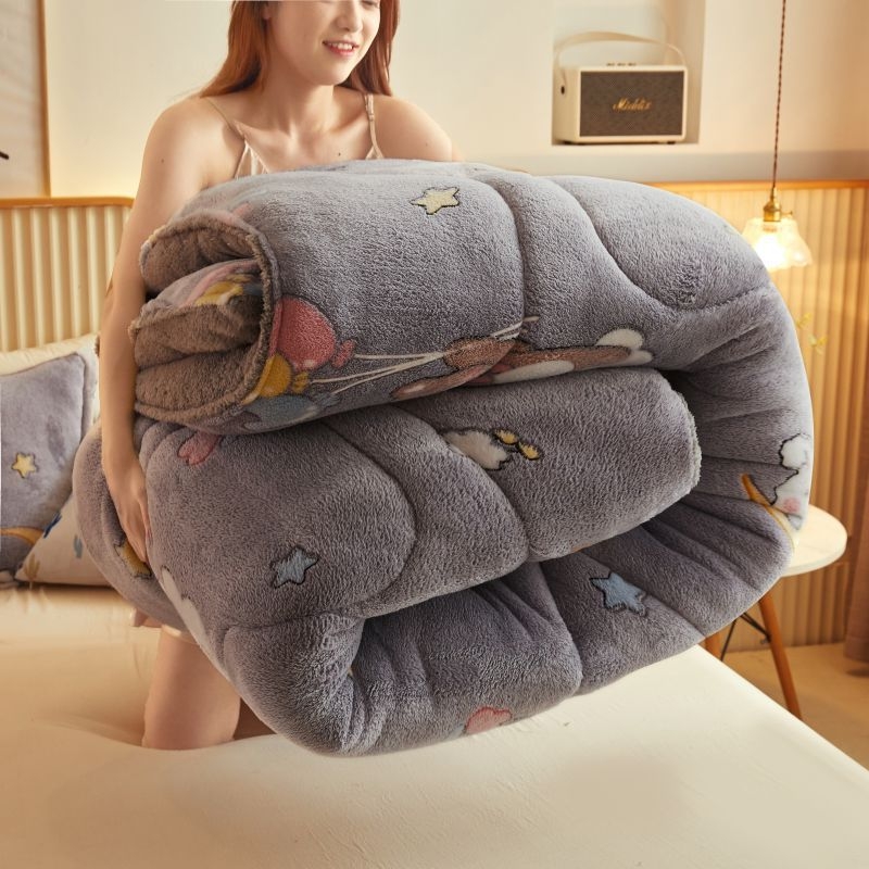 Dvipusė aksominė žieminė antklodė, eksportuojama per sieną, snaigės spalvos aksominė ir ėrienos aksominė antklodė su šerdimi, sustorinta ir šilta žiemą, 5 kg