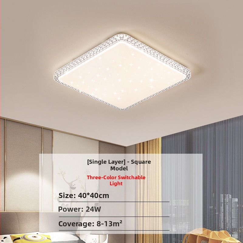 Απομίμηση κρυστάλλου, νέο φωτιστικό σαλονιού, φωτιστικό οροφής LED, φωτιστικά κύριας κρεβατοκάμαρας, μοντέρνο, απλό, ατμοσφαιρικό φως, πολυτελές κύριο φωτιστικό χολ