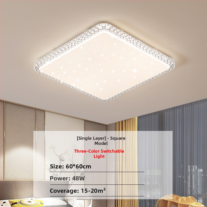 Απομίμηση κρυστάλλου, νέο φωτιστικό σαλονιού, φωτιστικό οροφής LED, φωτιστικά κύριας κρεβατοκάμαρας, μοντέρνο, απλό, ατμοσφαιρικό φως, πολυτελές κύριο φωτιστικό χολ