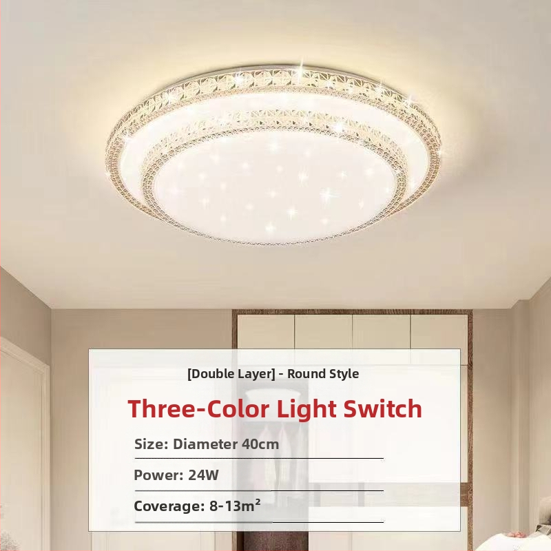 Απομίμηση κρυστάλλου, νέο φωτιστικό σαλονιού, φωτιστικό οροφής LED, φωτιστικά κύριας κρεβατοκάμαρας, μοντέρνο, απλό, ατμοσφαιρικό φως, πολυτελές κύριο φωτιστικό χολ