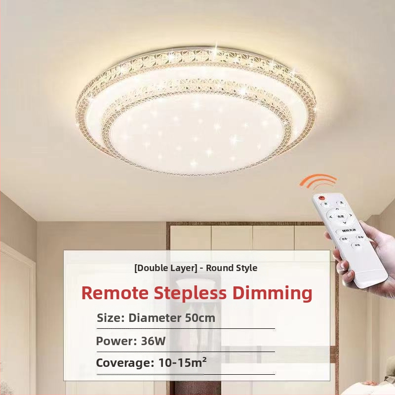 Απομίμηση κρυστάλλου, νέο φωτιστικό σαλονιού, φωτιστικό οροφής LED, φωτιστικά κύριας κρεβατοκάμαρας, μοντέρνο, απλό, ατμοσφαιρικό φως, πολυτελές κύριο φωτιστικό χολ