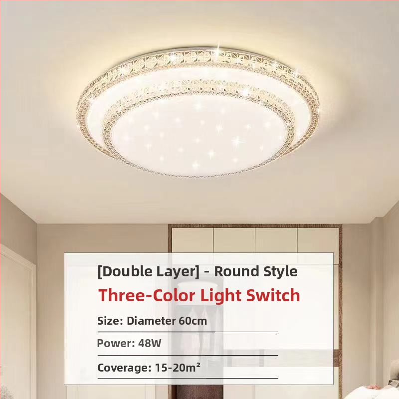 Απομίμηση κρυστάλλου, νέο φωτιστικό σαλονιού, φωτιστικό οροφής LED, φωτιστικά κύριας κρεβατοκάμαρας, μοντέρνο, απλό, ατμοσφαιρικό φως, πολυτελές κύριο φωτιστικό χολ