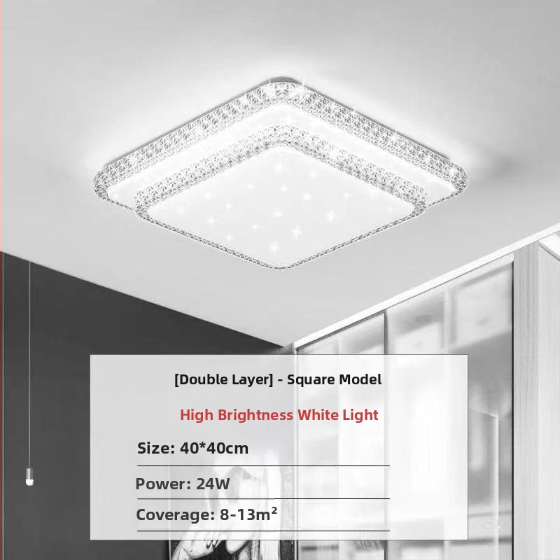 Απομίμηση κρυστάλλου, νέο φωτιστικό σαλονιού, φωτιστικό οροφής LED, φωτιστικά κύριας κρεβατοκάμαρας, μοντέρνο, απλό, ατμοσφαιρικό φως, πολυτελές κύριο φωτιστικό χολ