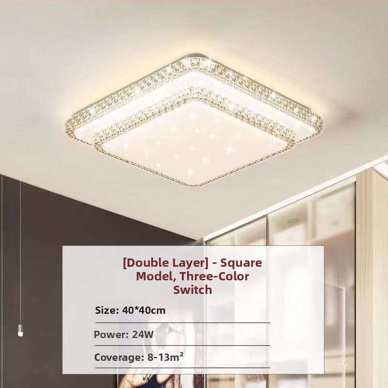 Απομίμηση κρυστάλλου, νέο φωτιστικό σαλονιού, φωτιστικό οροφής LED, φωτιστικά κύριας κρεβατοκάμαρας, μοντέρνο, απλό, ατμοσφαιρικό φως, πολυτελές κύριο φωτιστικό χολ