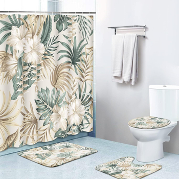 Piiriülene troopilise palmitaime ja lille põlvkond, vannitoa neljaosaline veekindel imav dušikardin, löögivaba