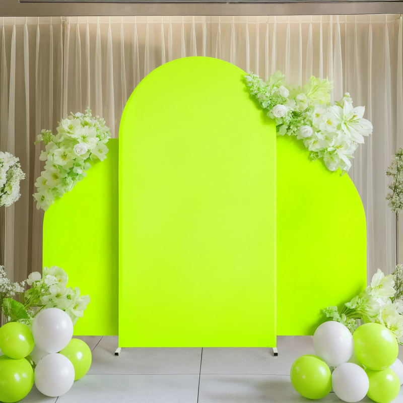 Сватбена арка Декорация Фото фон Плат Долен цип Трикомпонентен Комбиниран костюм Полукръгла рокля Плат