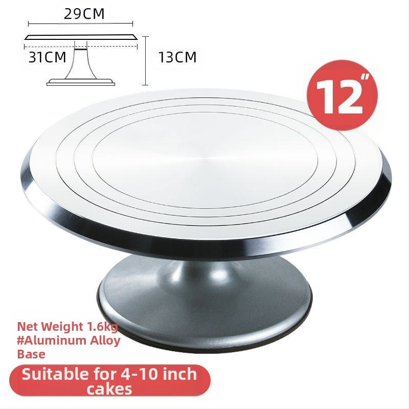 Torto kepimo stalo kepimo įrankių rinkinys, aliuminio lydinio padėklas, besisukantis tepinėlis, buitinis komercinis dekoravimo kepimo stalas