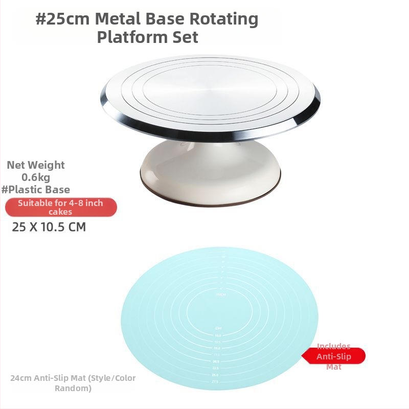 Torto kepimo stalo kepimo įrankių rinkinys, aliuminio lydinio padėklas, besisukantis tepinėlis, buitinis komercinis dekoravimo kepimo stalas