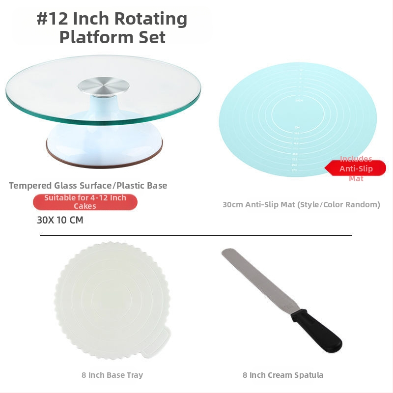 Torto kepimo stalo kepimo įrankių rinkinys, aliuminio lydinio padėklas, besisukantis tepinėlis, buitinis komercinis dekoravimo kepimo stalas
