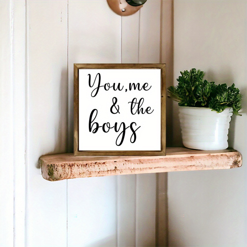 Дървени рамки за снимки, орнаменти, английски лого, декорации за стена, декорация за стена, настолен слоган, табло за показване