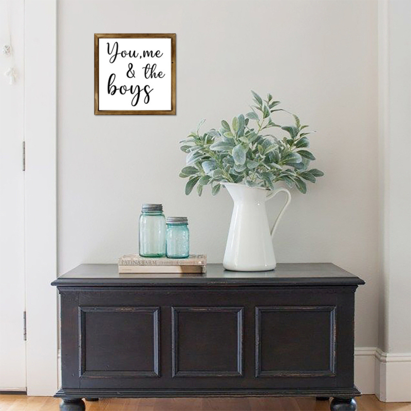 Дървени рамки за снимки, орнаменти, английски лого, декорации за стена, декорация за стена, настолен слоган, табло за показване