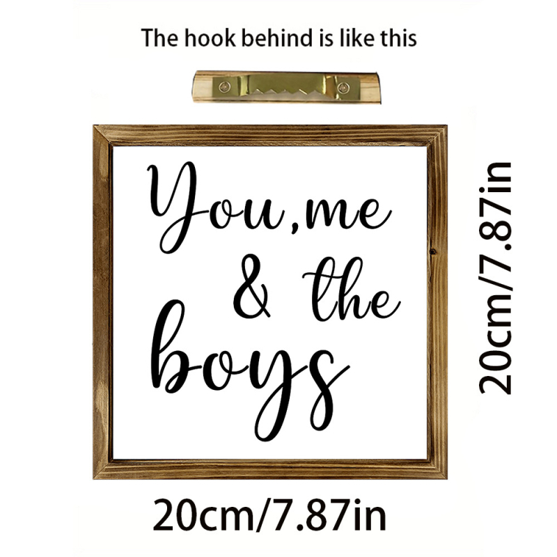 Дървени рамки за снимки, орнаменти, английски лого, декорации за стена, декорация за стена, настолен слоган, табло за показване