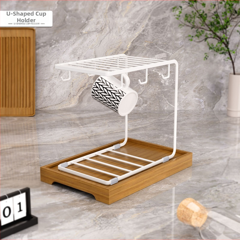Dvigubo sluoksnio kūrybinis puodelių išleidimo stovas Kūrybinis buitinis kavos puodelių pakabos puodelių stiklinių laikymo stovas