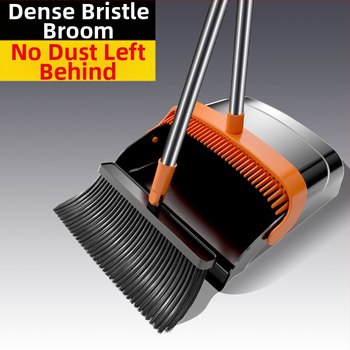 Užsienio prekybos praplatintas ir pastorintas sulankstomas šluotos ir šiukšliadėžės rinkinys valymui, kuris nesurenka plaukų, sulankstoma šluota