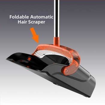 Užsienio prekybos praplatintas ir pastorintas sulankstomas šluotos ir šiukšliadėžės rinkinys valymui, kuris nesurenka plaukų, sulankstoma šluota