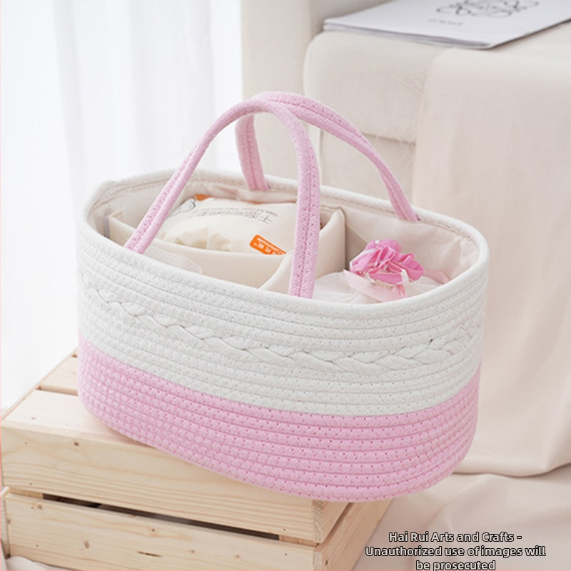 Кошница за съхранение на бебешки продукти, преносима кошница за съхранение, подформат, бебешка бутилка, пелени, кошница за съхранение на уреди за майки и бебета