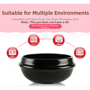 Kodumajapidamises kasutatav gaasipliit Korea stiilis kivipott Bibimbapi jaoks spetsiaalne kivipott kõrge temperatuuriga vastupidav keraamiline toiduvalmistamise suur kastme-supikauss vormiroog riisinuudlite komplekt