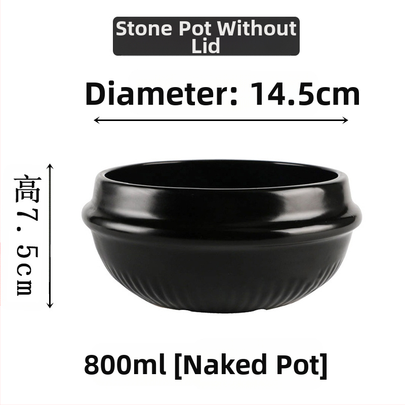 Kodumajapidamises kasutatav gaasipliit Korea stiilis kivipott Bibimbapi jaoks spetsiaalne kivipott kõrge temperatuuriga vastupidav keraamiline toiduvalmistamise suur kastme-supikauss vormiroog riisinuudlite komplekt