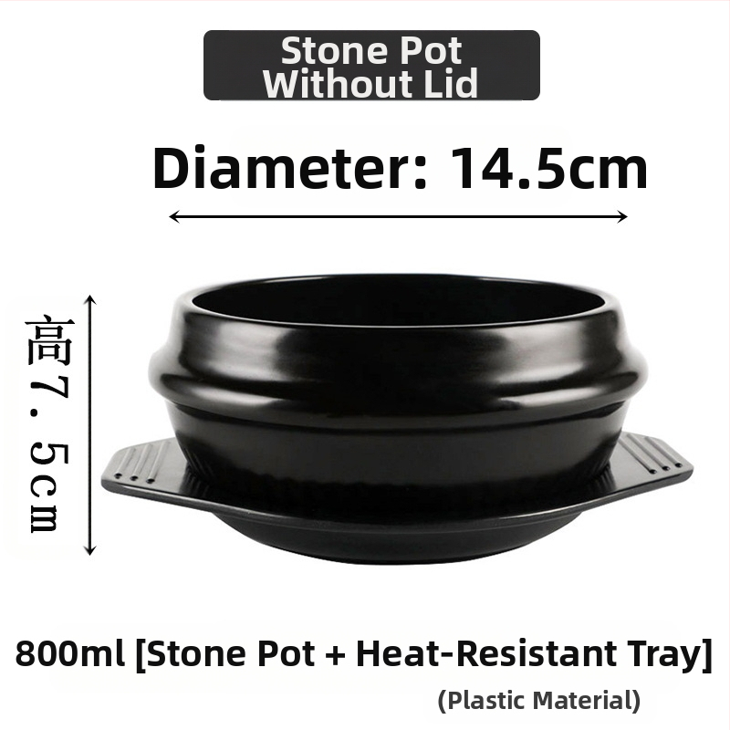 Kodumajapidamises kasutatav gaasipliit Korea stiilis kivipott Bibimbapi jaoks spetsiaalne kivipott kõrge temperatuuriga vastupidav keraamiline toiduvalmistamise suur kastme-supikauss vormiroog riisinuudlite komplekt