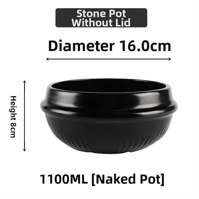 Kodumajapidamises kasutatav gaasipliit Korea stiilis kivipott Bibimbapi jaoks spetsiaalne kivipott kõrge temperatuuriga vastupidav keraamiline toiduvalmistamise suur kastme-supikauss vormiroog riisinuudlite komplekt