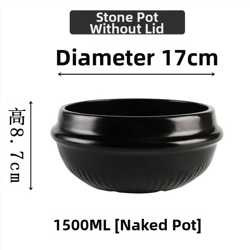 Kodumajapidamises kasutatav gaasipliit Korea stiilis kivipott Bibimbapi jaoks spetsiaalne kivipott kõrge temperatuuriga vastupidav keraamiline toiduvalmistamise suur kastme-supikauss vormiroog riisinuudlite komplekt