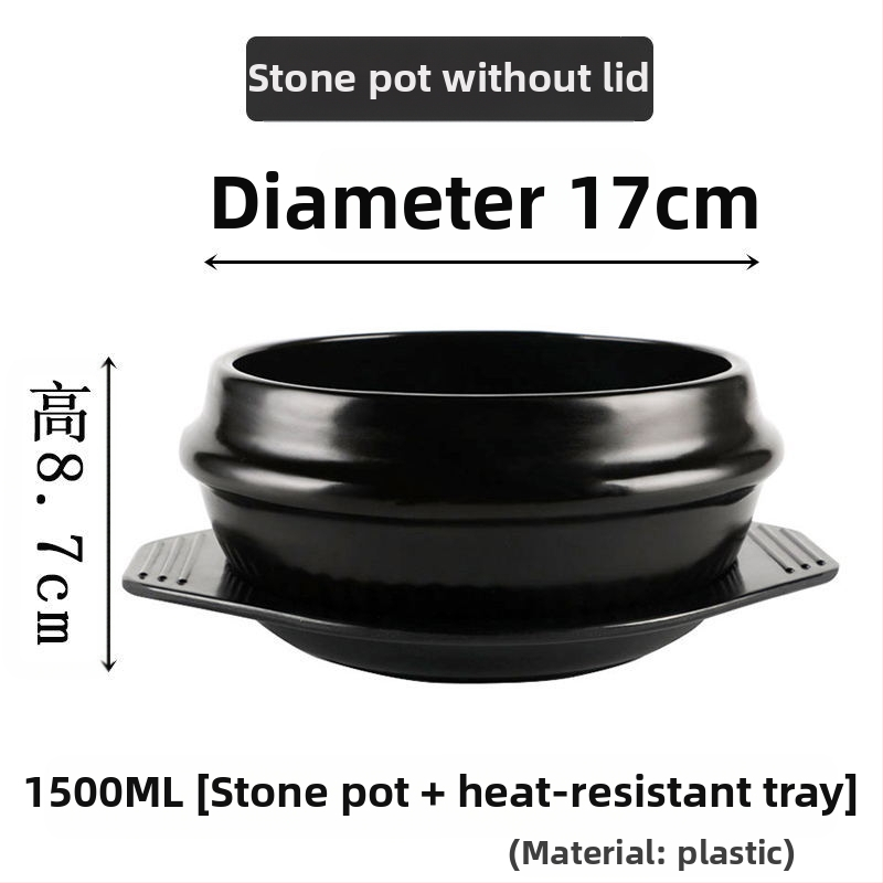 Kodumajapidamises kasutatav gaasipliit Korea stiilis kivipott Bibimbapi jaoks spetsiaalne kivipott kõrge temperatuuriga vastupidav keraamiline toiduvalmistamise suur kastme-supikauss vormiroog riisinuudlite komplekt