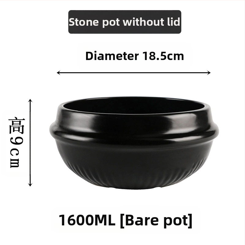 Kodumajapidamises kasutatav gaasipliit Korea stiilis kivipott Bibimbapi jaoks spetsiaalne kivipott kõrge temperatuuriga vastupidav keraamiline toiduvalmistamise suur kastme-supikauss vormiroog riisinuudlite komplekt