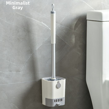 Prie sienos tvirtinamas tualetinis šepetys be nukritusio kampo tualeto vonios kambario buitinis valymo šepetys su drenažo padėklu