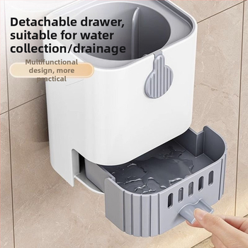 Prie sienos tvirtinamas tualetinis šepetys be nukritusio kampo tualeto vonios kambario buitinis valymo šepetys su drenažo padėklu