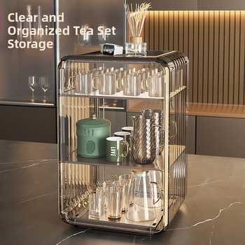 Ανθεκτική στη σκόνη θήκη για ποτήρια, φωτιστικό πολυτελείας για φλιτζάνια νερό, φλιτζάνι τσάι, ράφι για φλιτζάνια καφέ, κουτί αποθήκευσης για κούπες